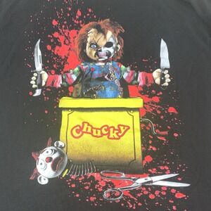 Universal Studios Shirt Mens L Black Halloween Horror Nights Chucky 2023